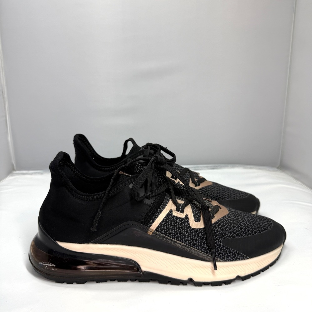 Shoes for Crews Gia Black Rose Gold Slip Resistant Athletic Work Sneakers